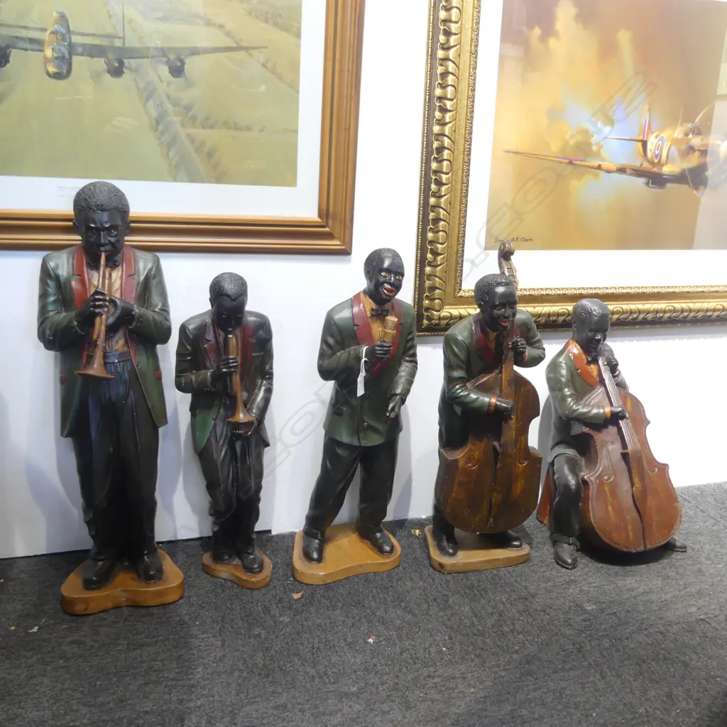 5 RESIN JAZZ BAND FIGURINES H.640mm Image 1++