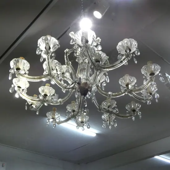 21 LIGHT CRYSTAL CHANDELIER H.550mm, 900mm dia