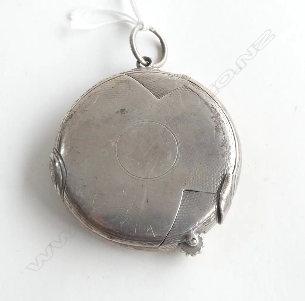 Rare silver 'pocket watch' vesta box, London 1882 by William Summers, Dia.50mm Image 1++