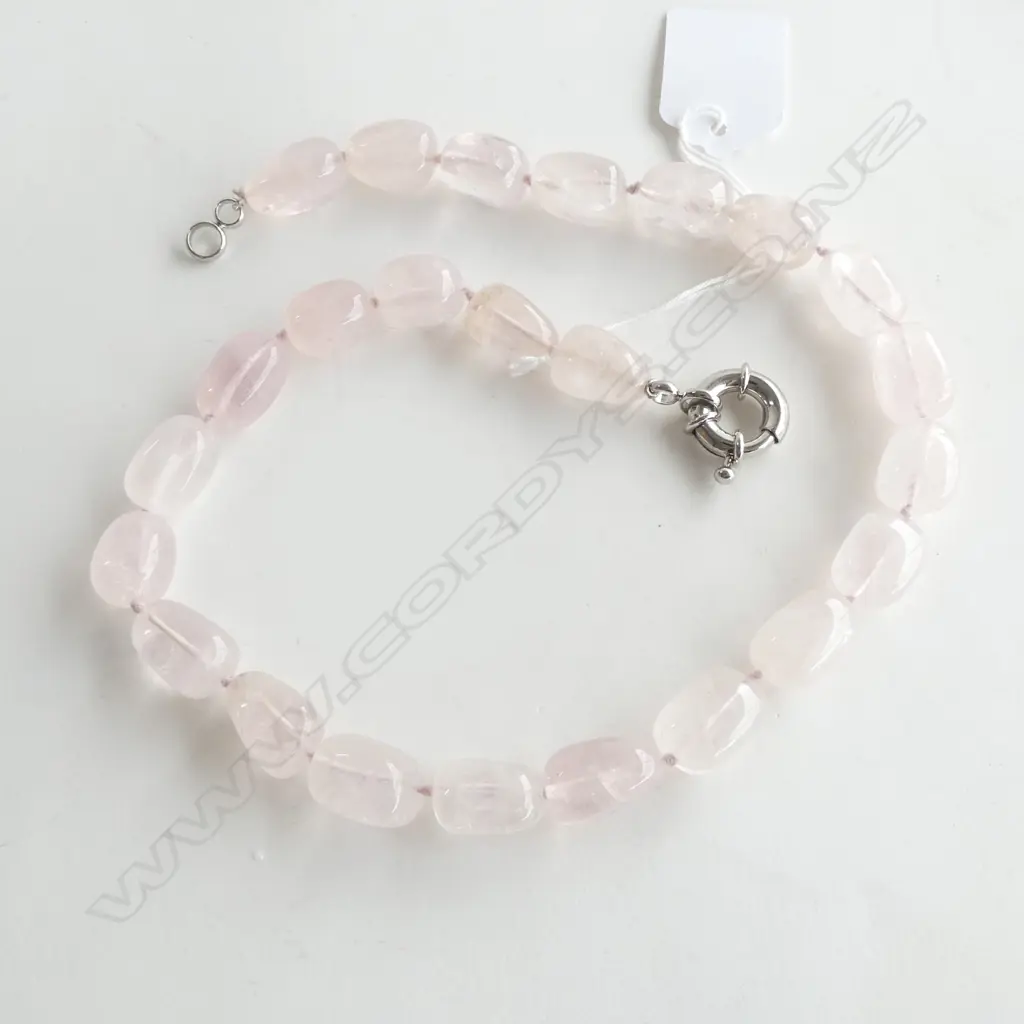 ROSE QUARTZ NECKLACE L.480mm Image 1++