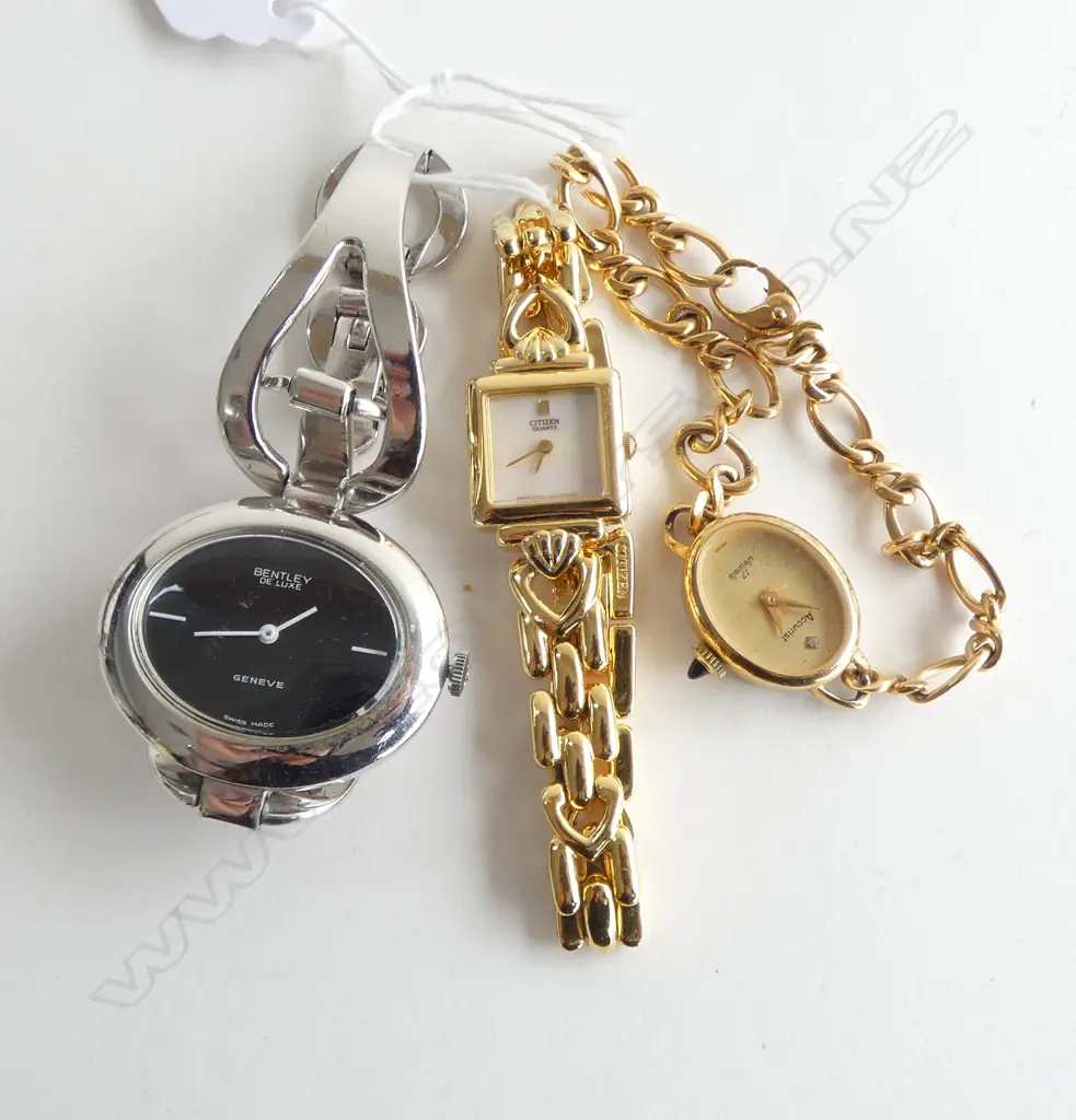 3 LADIES WRIST WATCHES BENTLY/CITIZEN/ ACCURIST Image 1++