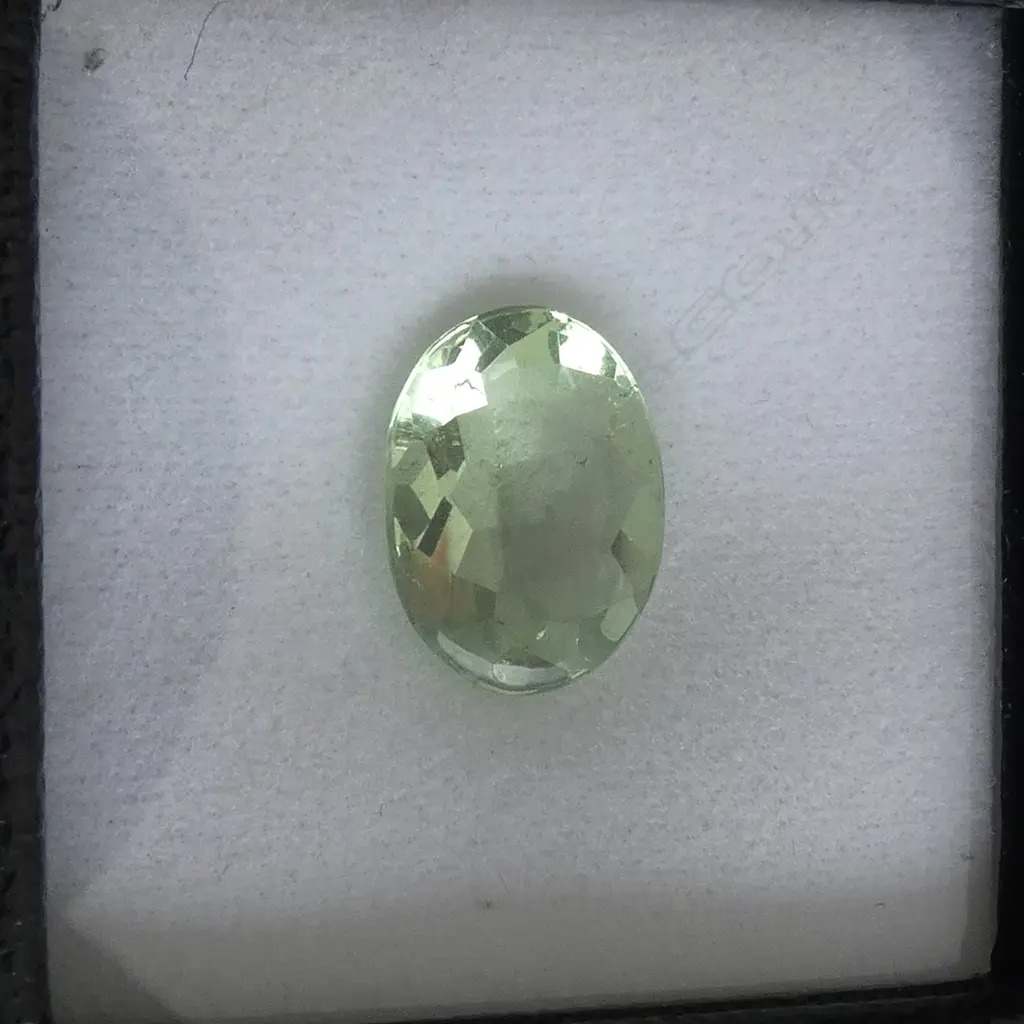 OVAL CUT GREEN FLUORITE, 6.24cts, AIG REPORT  Image 1++