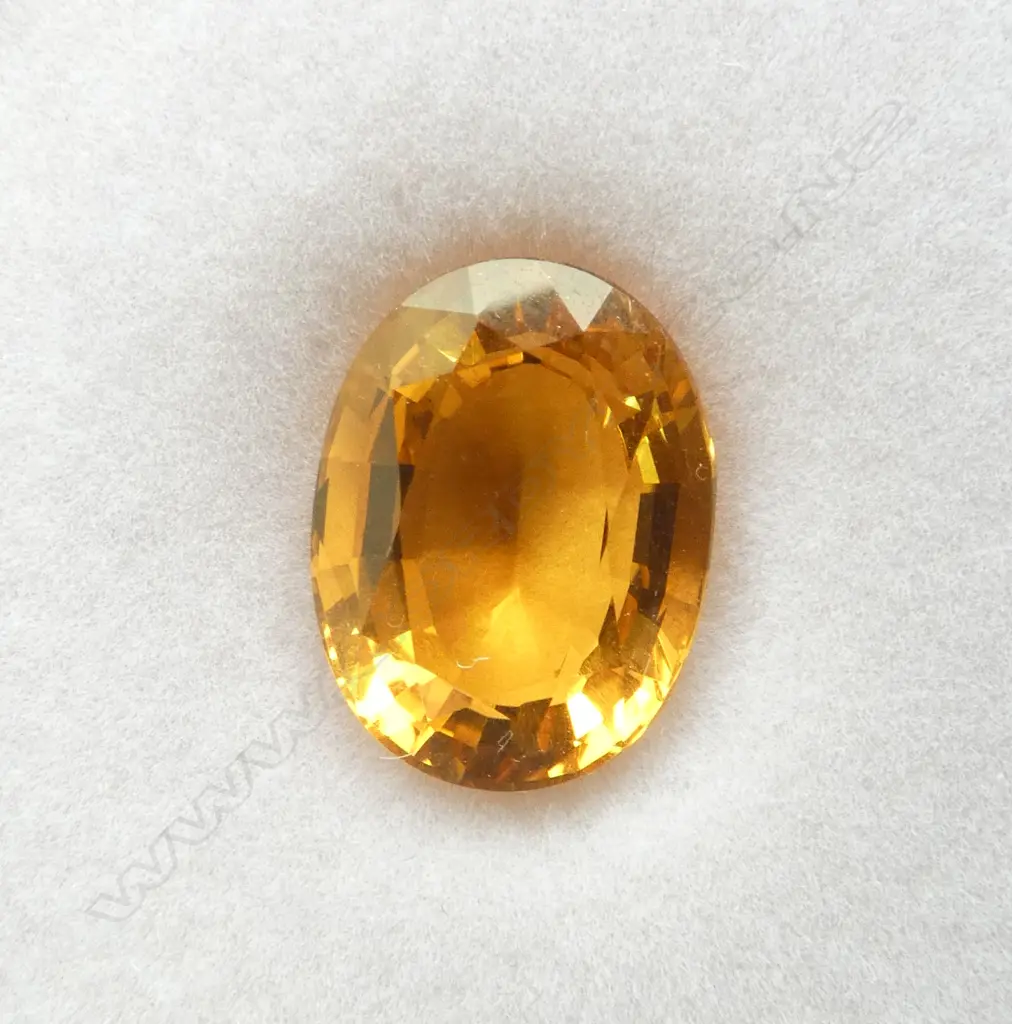  OVAL CUT YELOW CITRINE, 9.74ct, AIG REPORT Image 1++