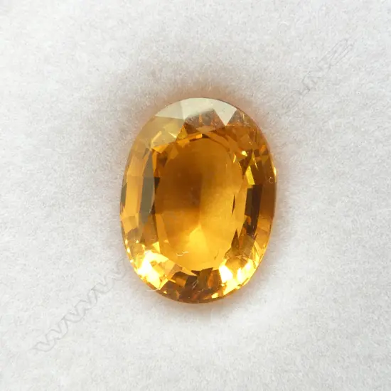  OVAL CUT YELOW CITRINE, 9.74ct, AIG REPORT