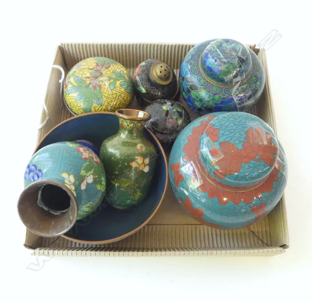 9 PCES ASSORTED CLOISONNE Image 1++