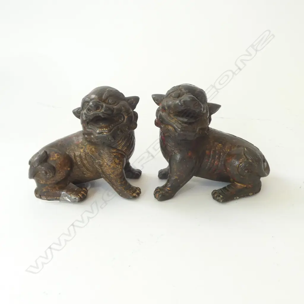 PR ORIENTAL METAL FOO DOGS H.110mm Image 1++