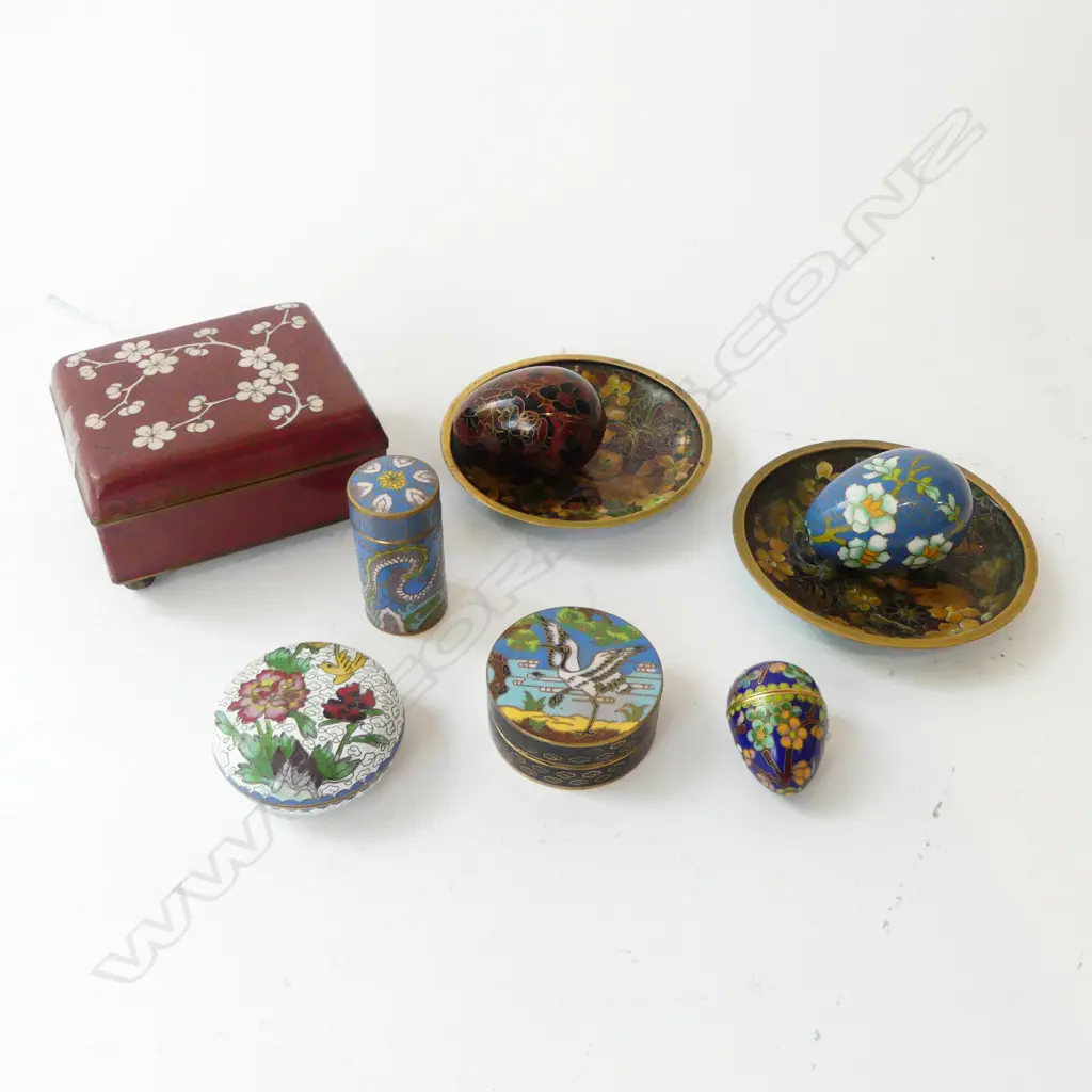 9 PCES ASSORTED CLOISONNE Image 1++