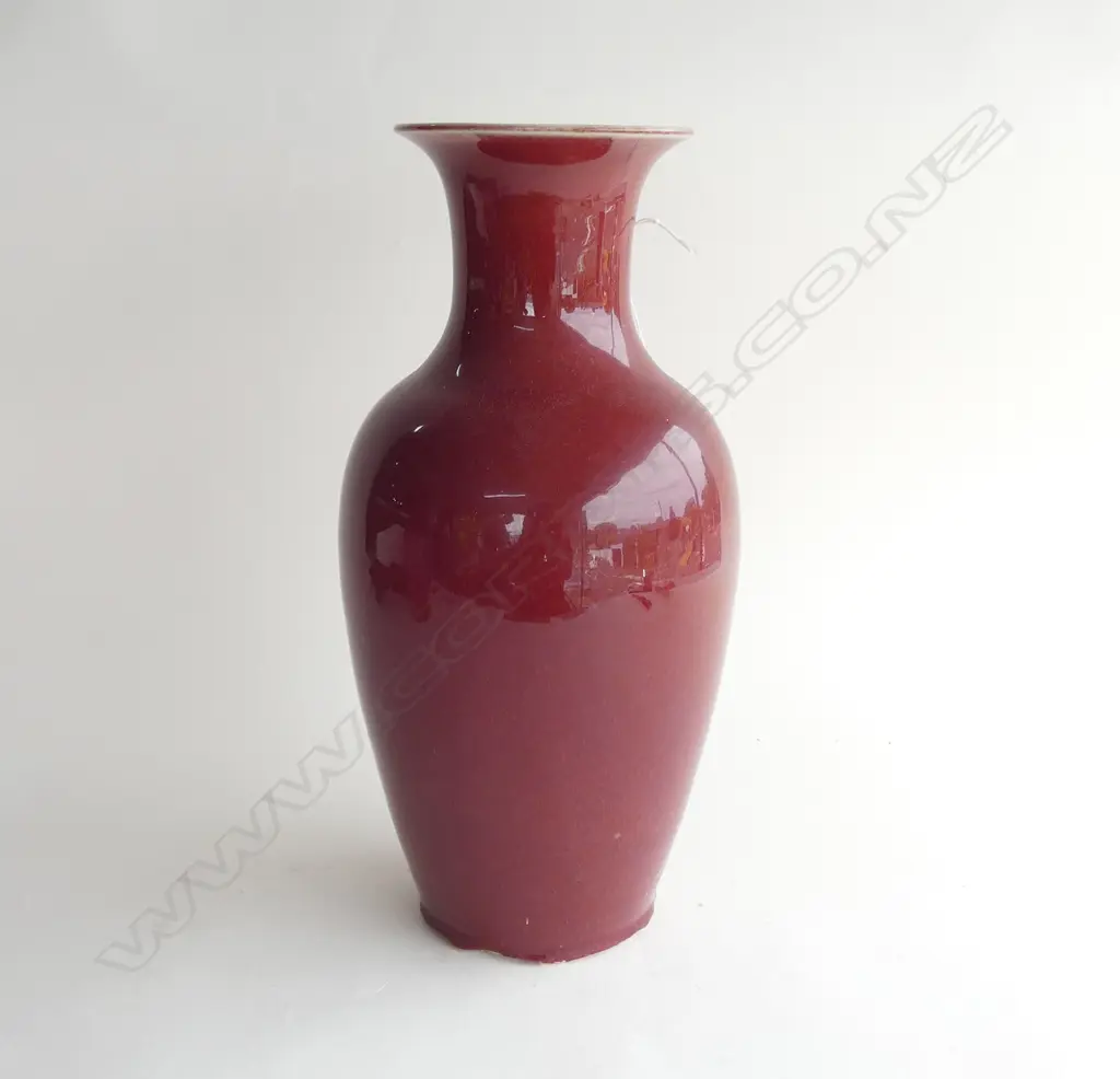 RED GLAZED VASE H.355mm Image 1++