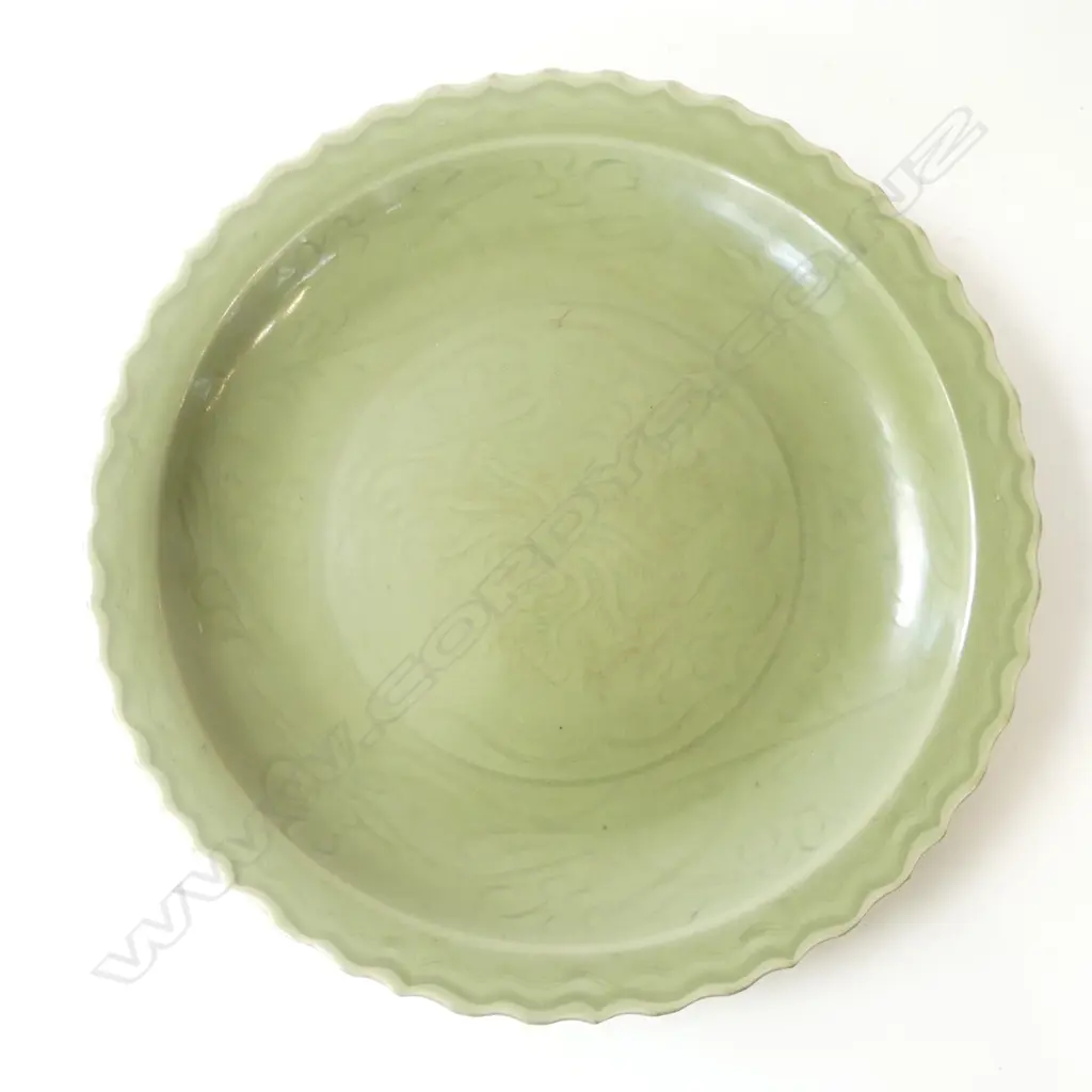 ORIENTAL CELADON CHARGER 400mm dia Image 1++