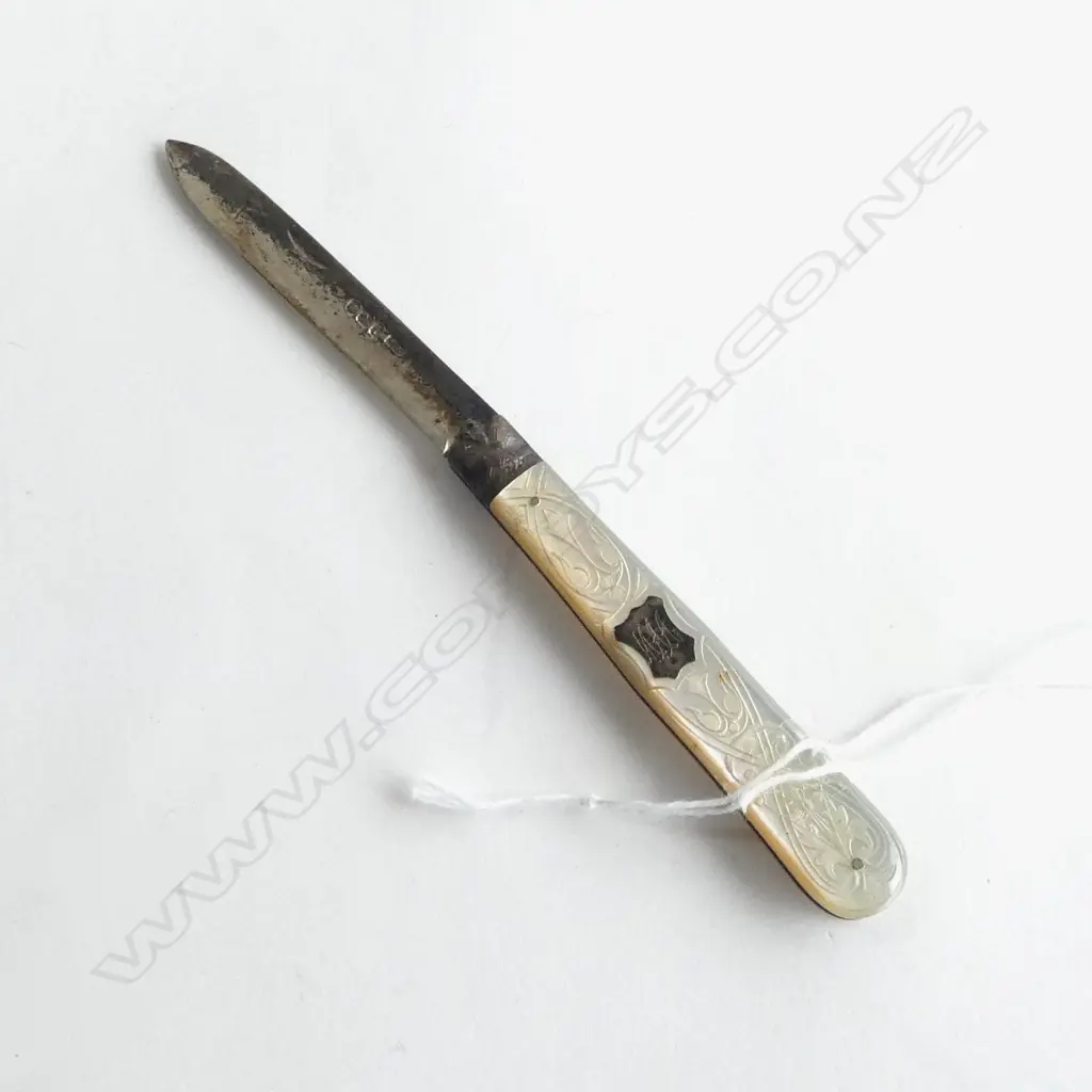 London 1898 SILVER & mother of pearl FOLDING POCKET KNIFE Image 1++