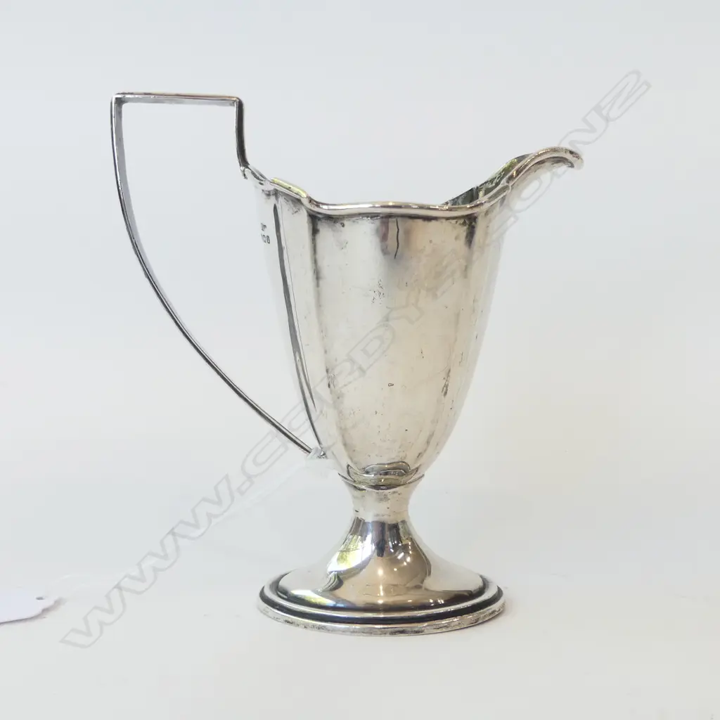 STERLING SILVER CREAM JUG GEORGIAN STYLE BHAM 1910 95.5gm Image 1++