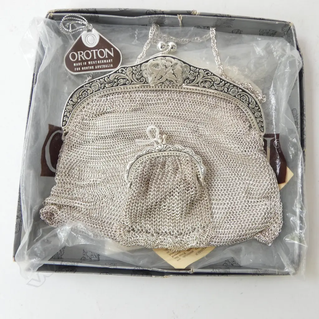 2 METAL MESH EVENING BAGS W.170mm Image 1++