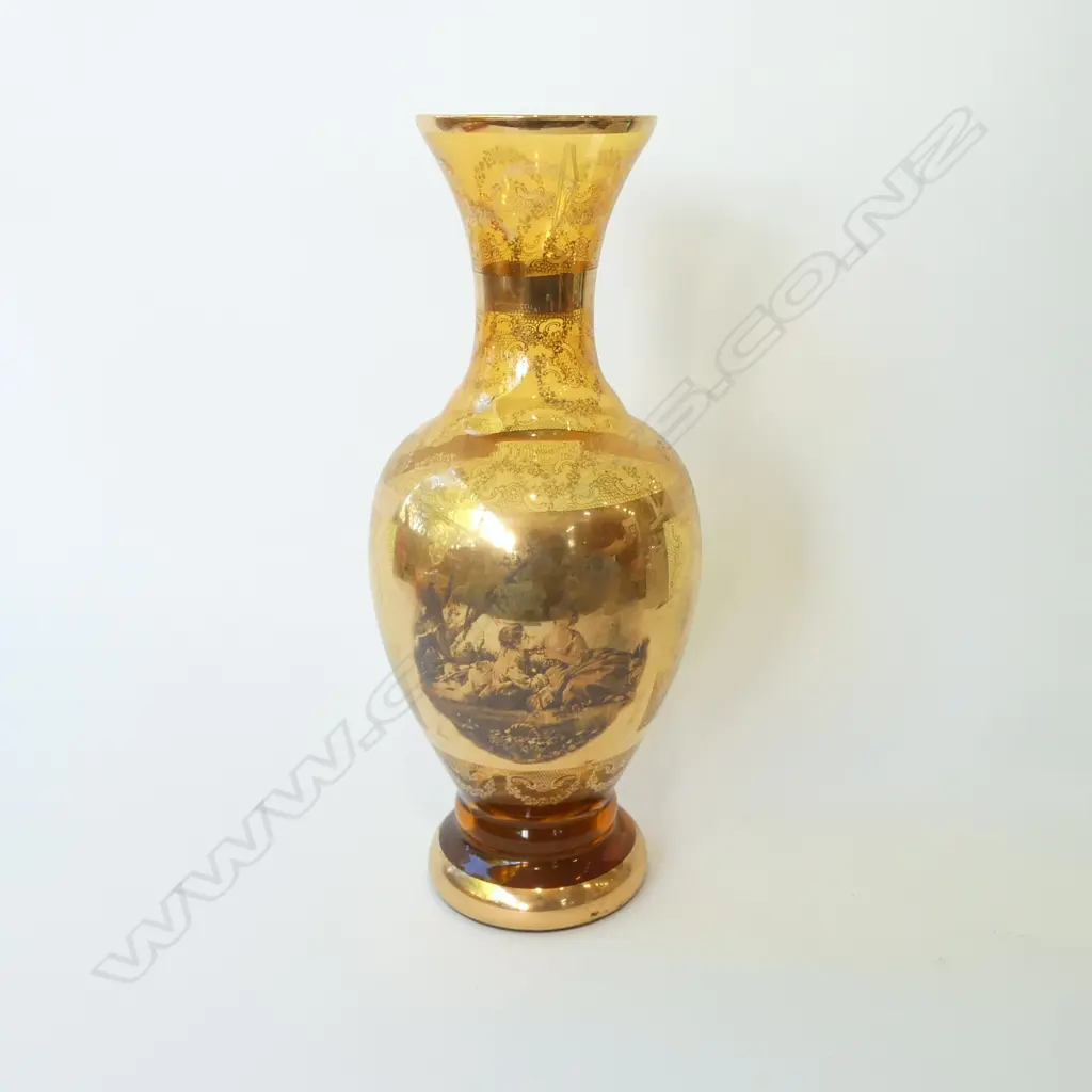 AMBER MURANO GLASS VASE H.425mm Image 1++