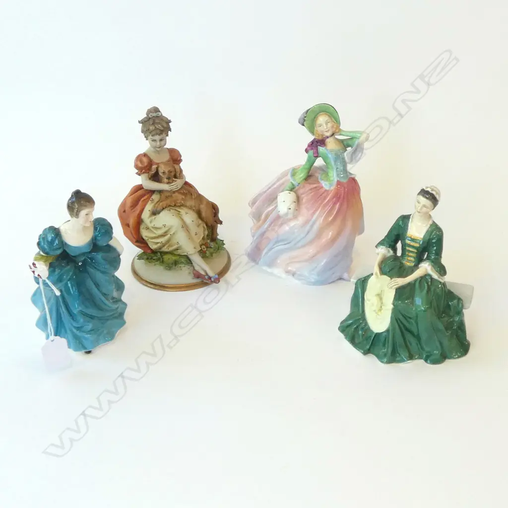 4 FIGURINES; 3 ROYAL DOULTON, 1 ITALIAN H.200mm Image 1++