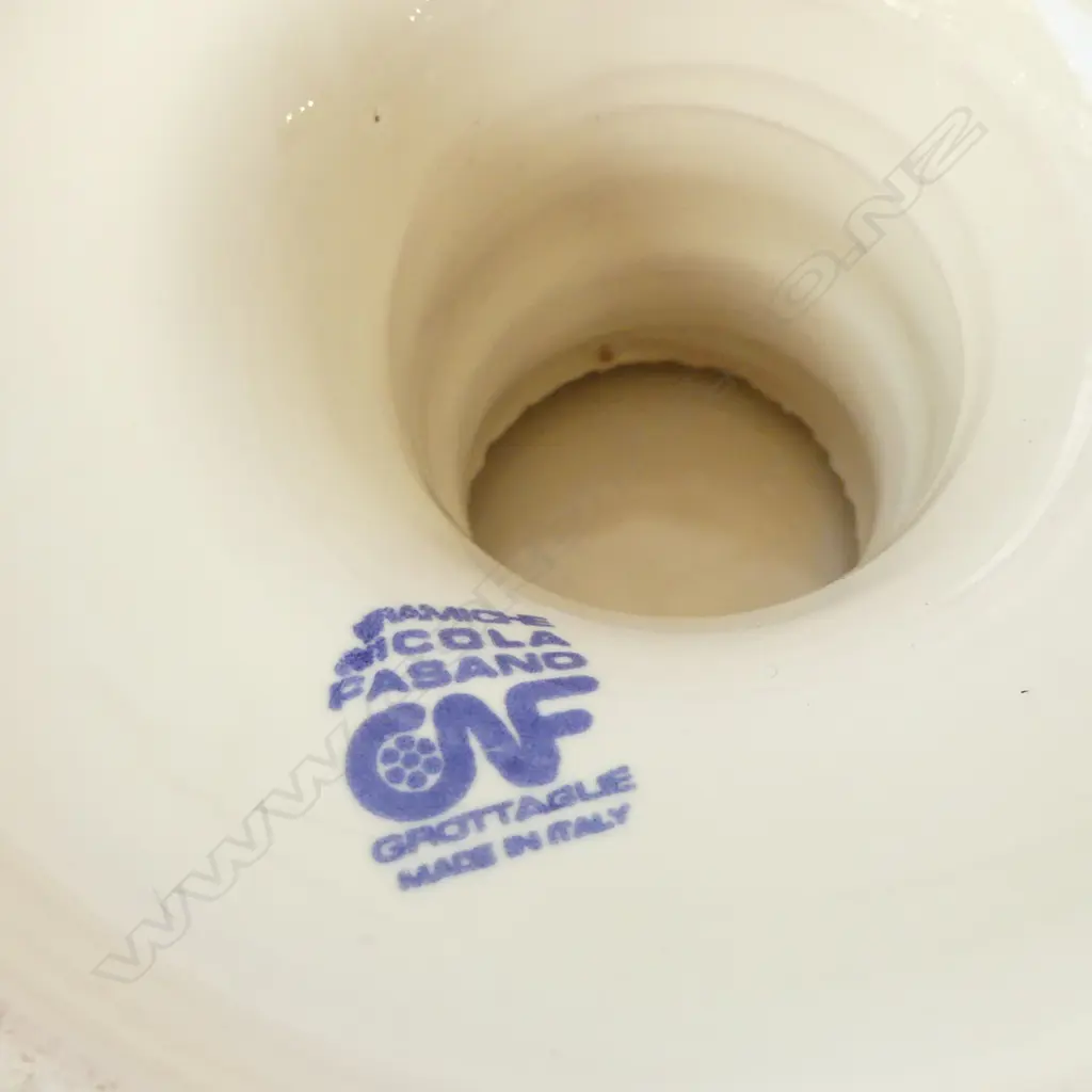 CROWN LYNN FLOAT BOWL 240mm dia + ITALIAN GLAZED CERAMIC COMPORT H.150mm Image 1++