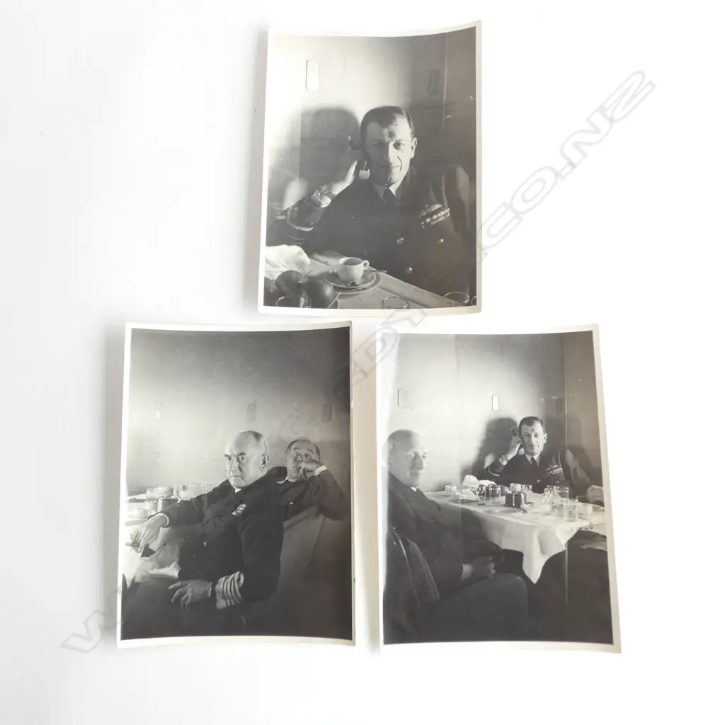 Captain R.G. Buck photographer Three Photographs of the British Warlords aboard the Berwick Flying Boat January 1942 Image 1++
