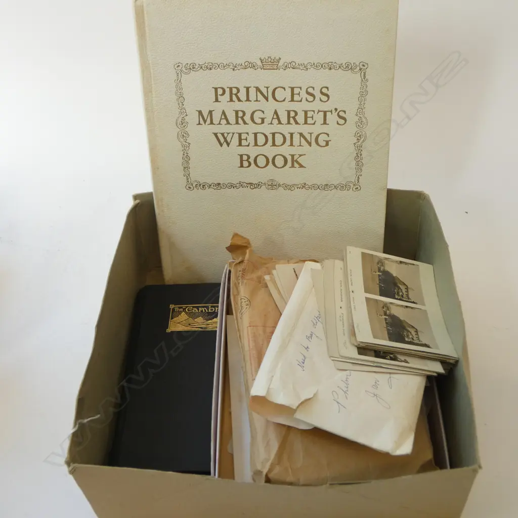 ASST. STAMPS, OLD PHOTOGRAPHS, PRINCESS MARGARET'S WEDDING BOOK etc Image 1++