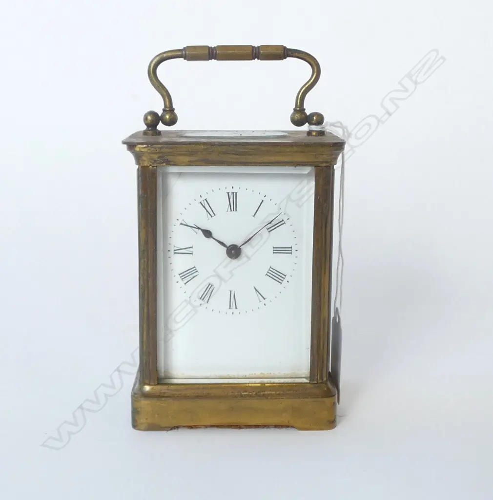 FRENCH CARRIAGE CLOCK w. KEY NOT RUNNING H.120mm Image 1++