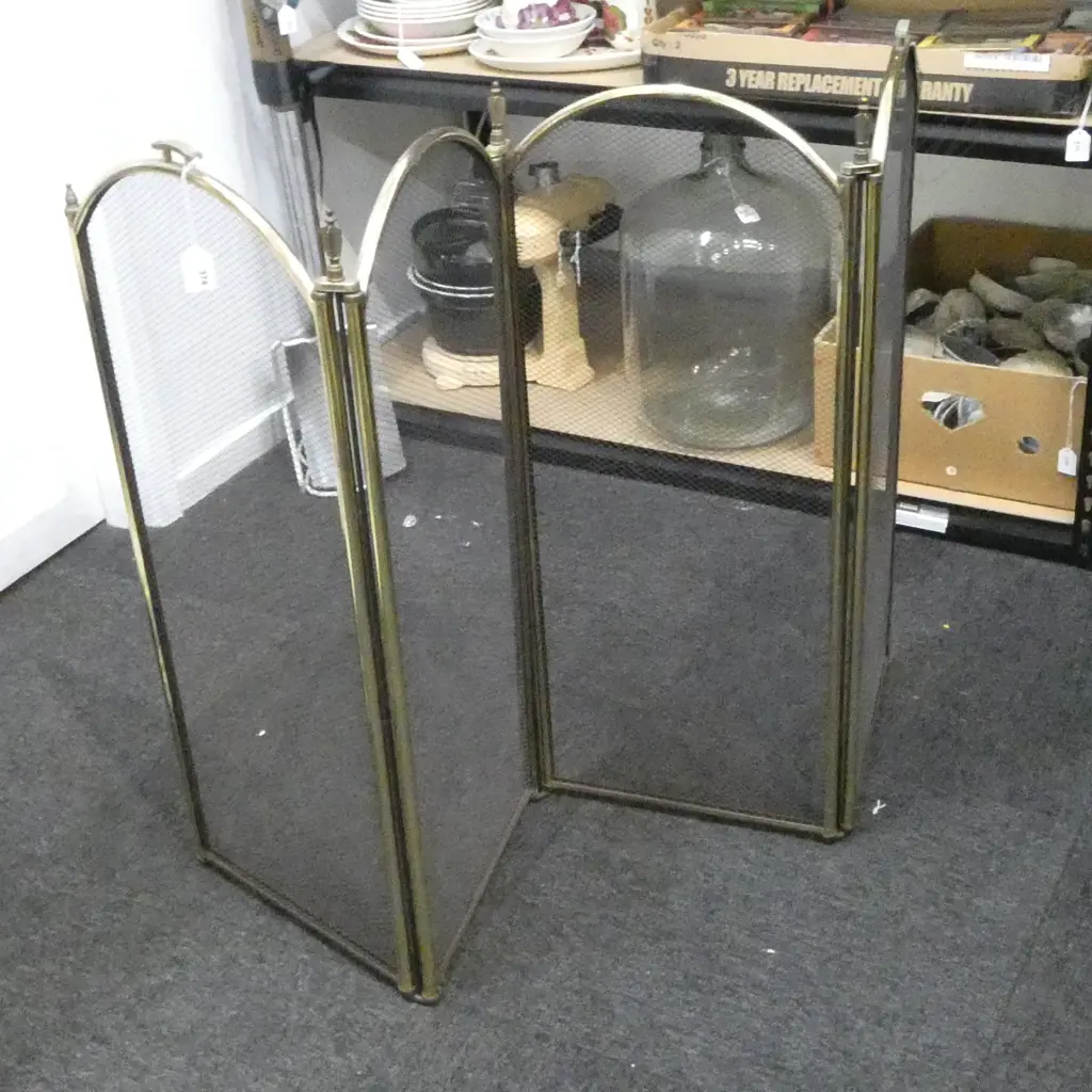 4 PANEL METAL FIRE SCREEN H.830mm Image 1++