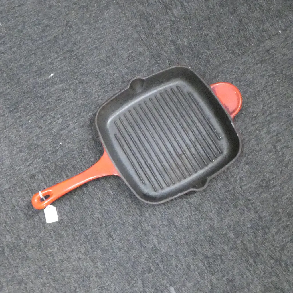 RED ENAMEL CAST IRON GRILL L.490mm Image 1++