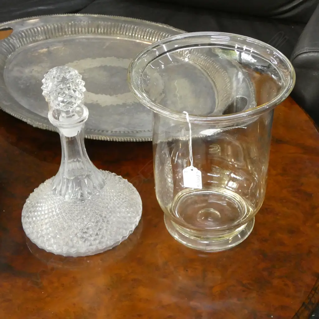 SHIPS DECANTER + HURRICANE VASE H.275mm Image 1++