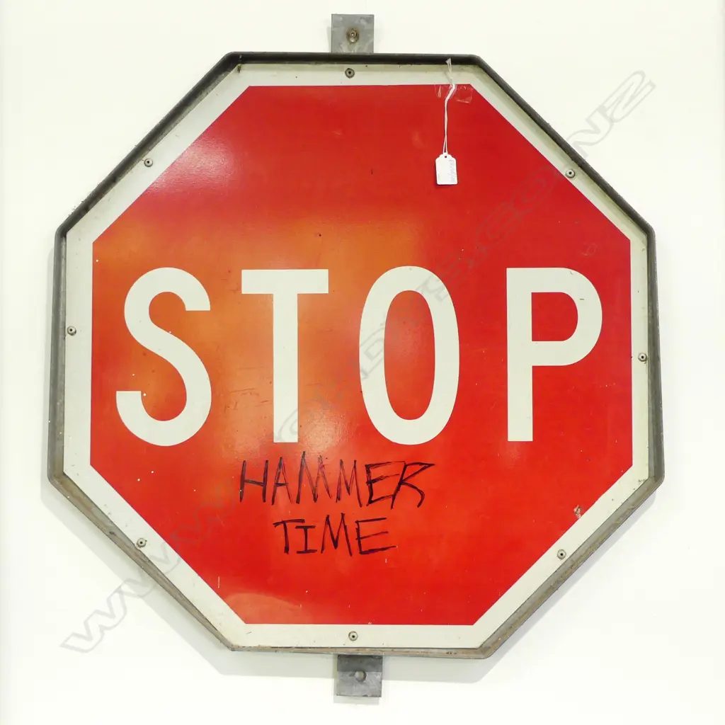 GRAFFITTED NZ METAL STOP SIGN 690 mm Image 1++