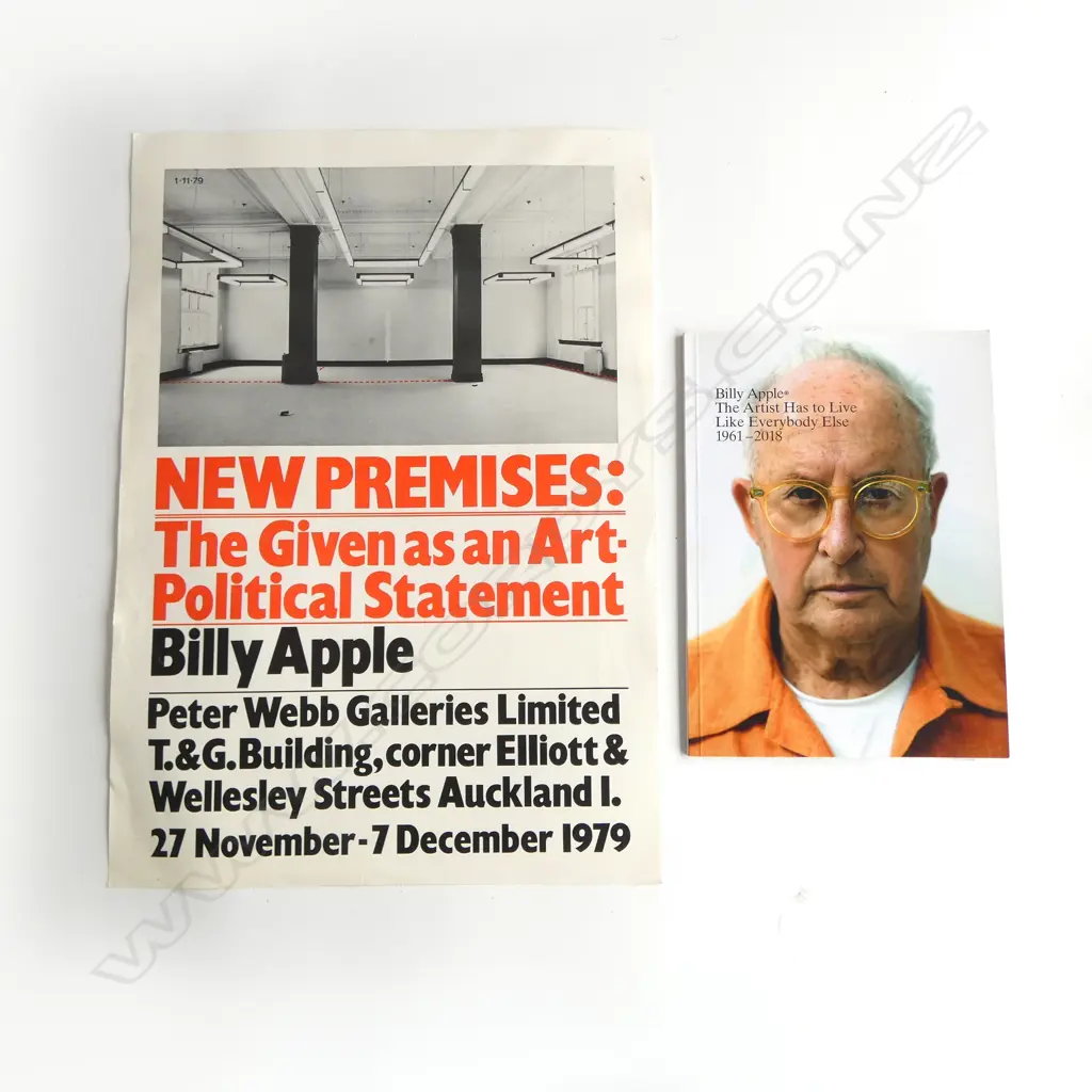 BILLY APPLE POSTER FOR PETER WEBB GALLERIES WITH CATALOGUE FOR THE MAYOR GALLERY 420 X 300 MM Image 1++