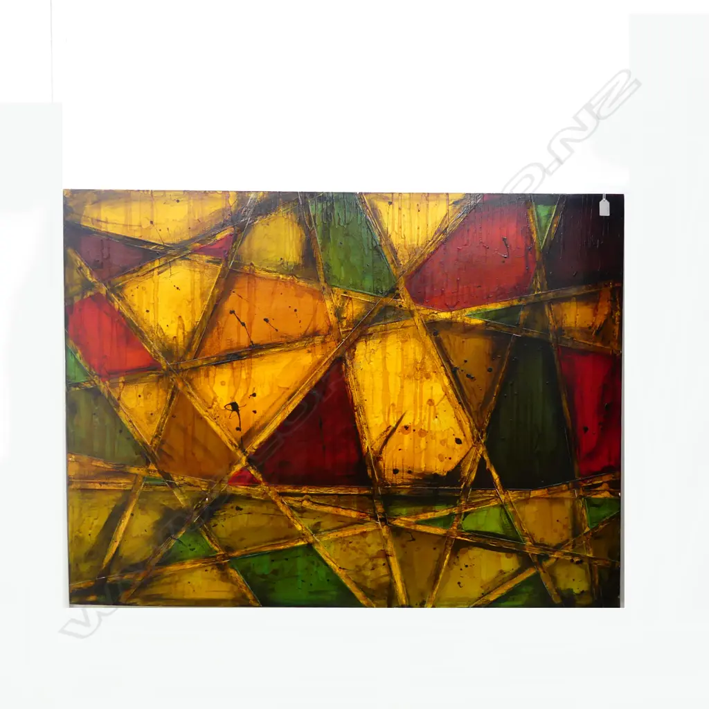 MODERN ARTWORK, SIGNED VERSO, MIXED MEDIA ON CANVAS 915x1220mm Image 1++