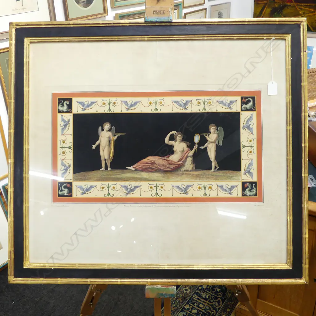 HAND COLOURED ITALIAN PRINT 680x770mm Image 1++