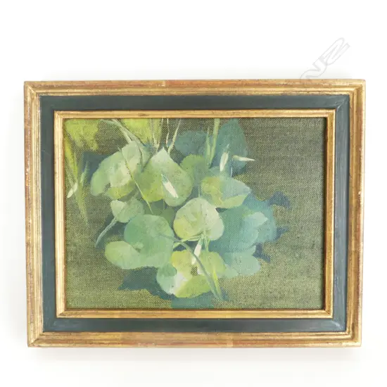 VALENTINE LAWFORD (1911-1991) 'WHITE VIOLET' OIL ON BOARD 1951 140x190mm w. note verso