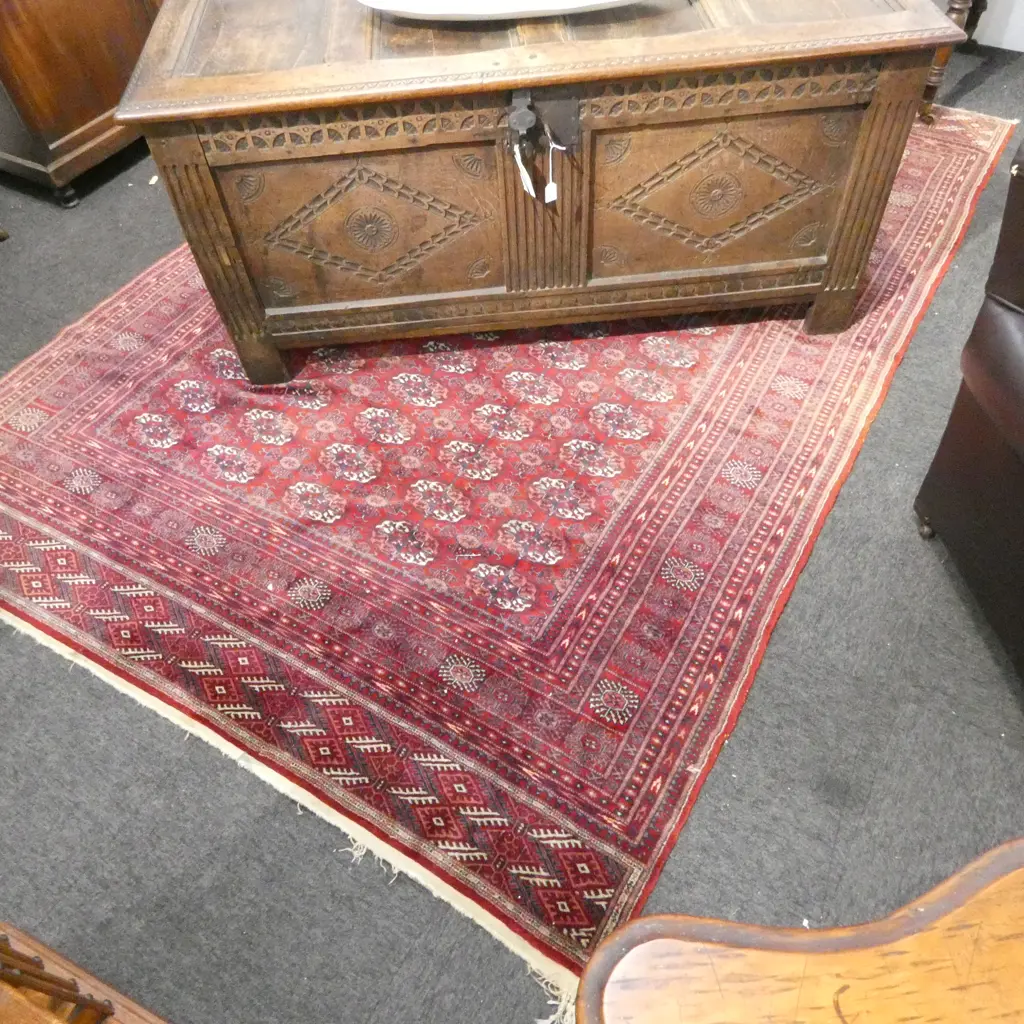 RTV....FINE LARGE PERSIAN BALUCHI RUG RED & INDIGO tones. 2700 x 1850mm Image 1++