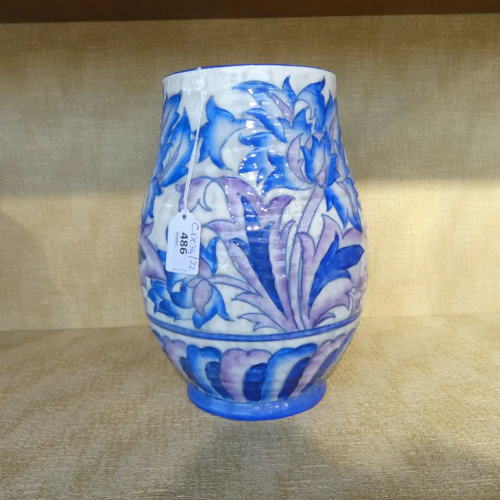 CHARLOTTE RHEAD HAND PAINTED CROWN DUCAL VASE H.220mm Image 1++