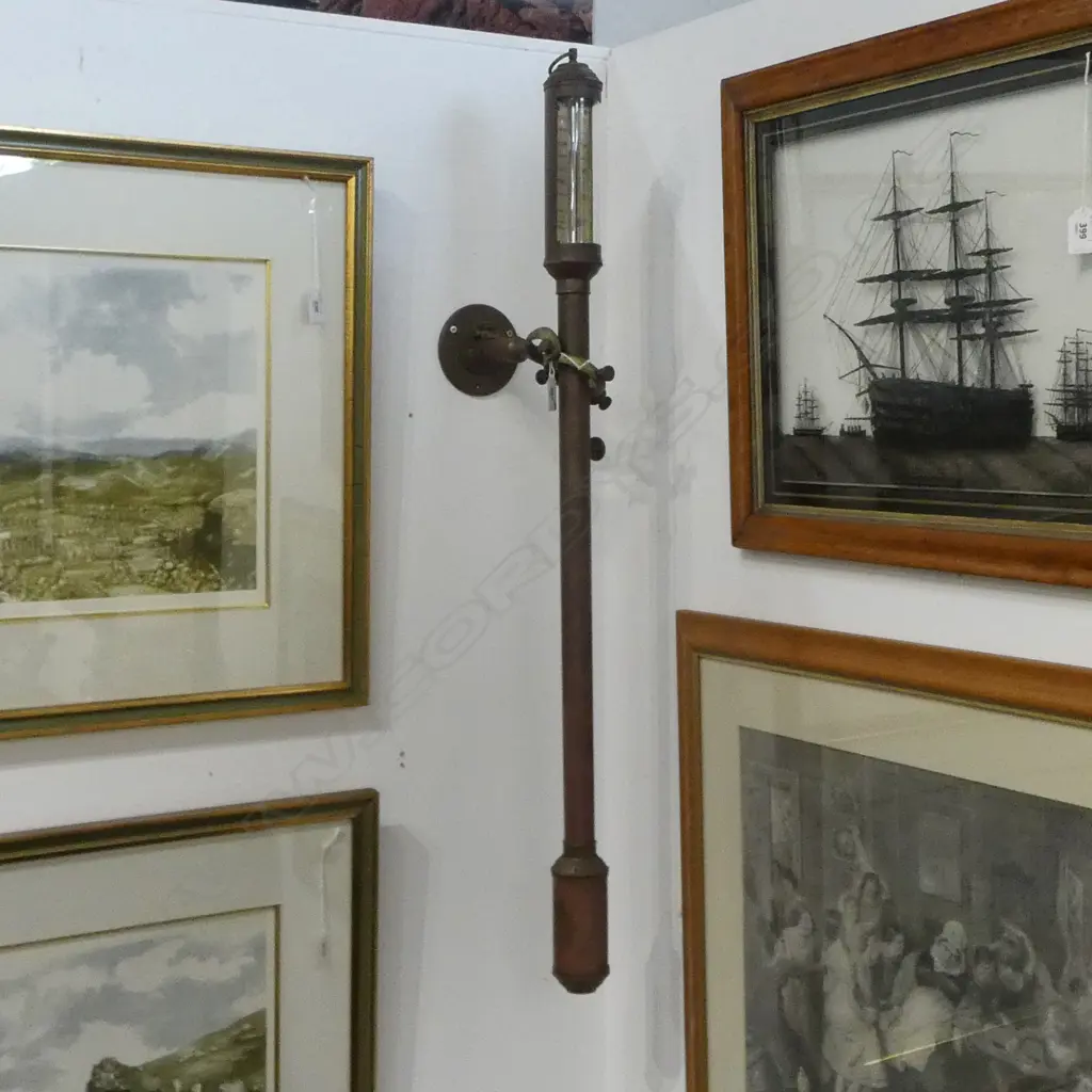 SHIPS GIMBELLED STICK BAROMETER BY J J BLM H 929 MM Image 1++