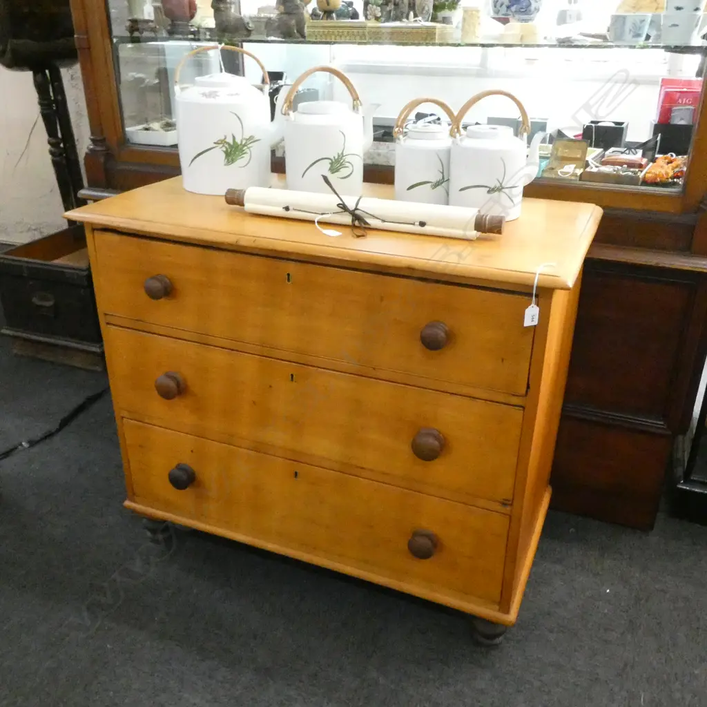 3 DRAWER CHEST OF DRAWERS 1015x510x870mm Image 1++