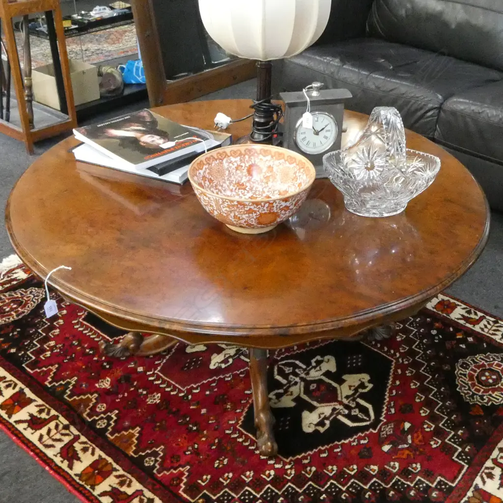 WALNUT COFFEE TABLE 1100mm dia H.515mm Image 1++