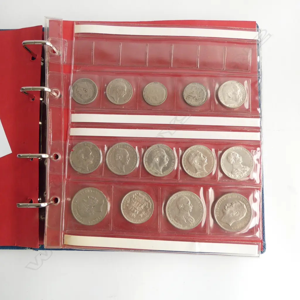 ALBUM OLD GERMAN MAINLY SILVER COINS Image 1++