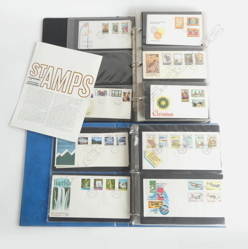 2 ALBUMS OF NZ FIRST DAY COVERS 1070's / 1980/s ETC Image 1++