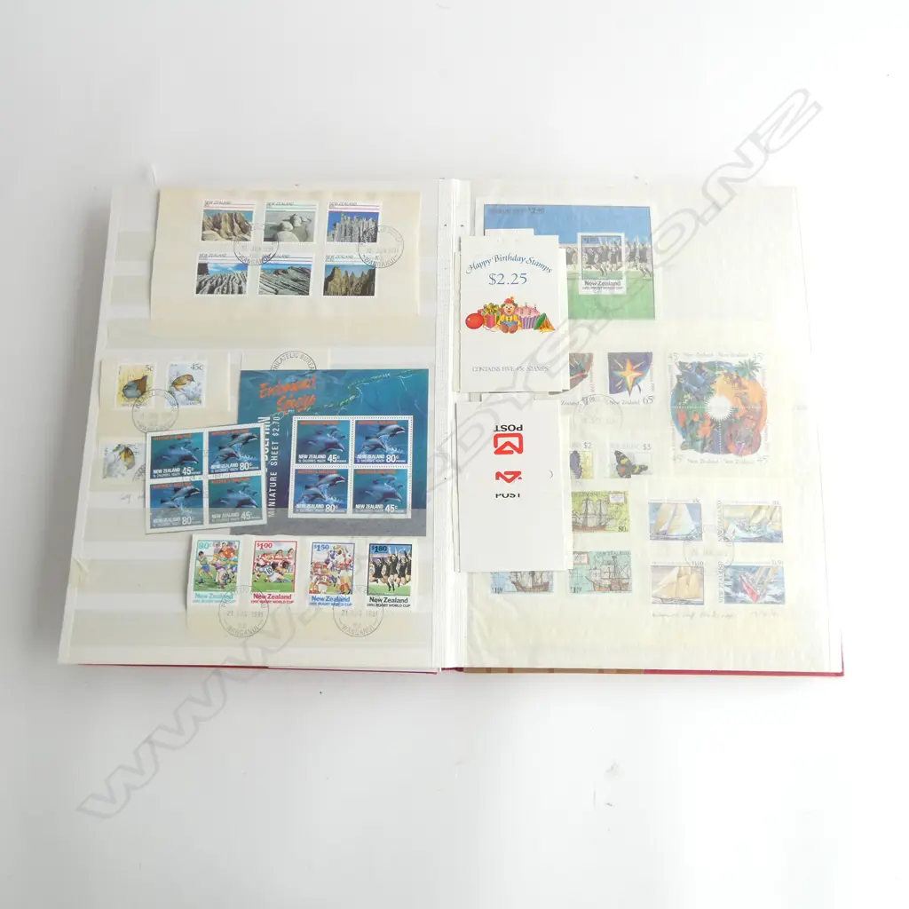 NZ 1990'S USED STAMP COLLECTION in album includes mini sheets & sets mainly Philatelic Bureau postmarks Image 1++