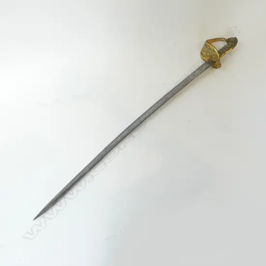 PATTERN 1827 BRITISH NAVAL OFFICER'S SWORD; Guard decorated with East India Company Lion, L.900mm