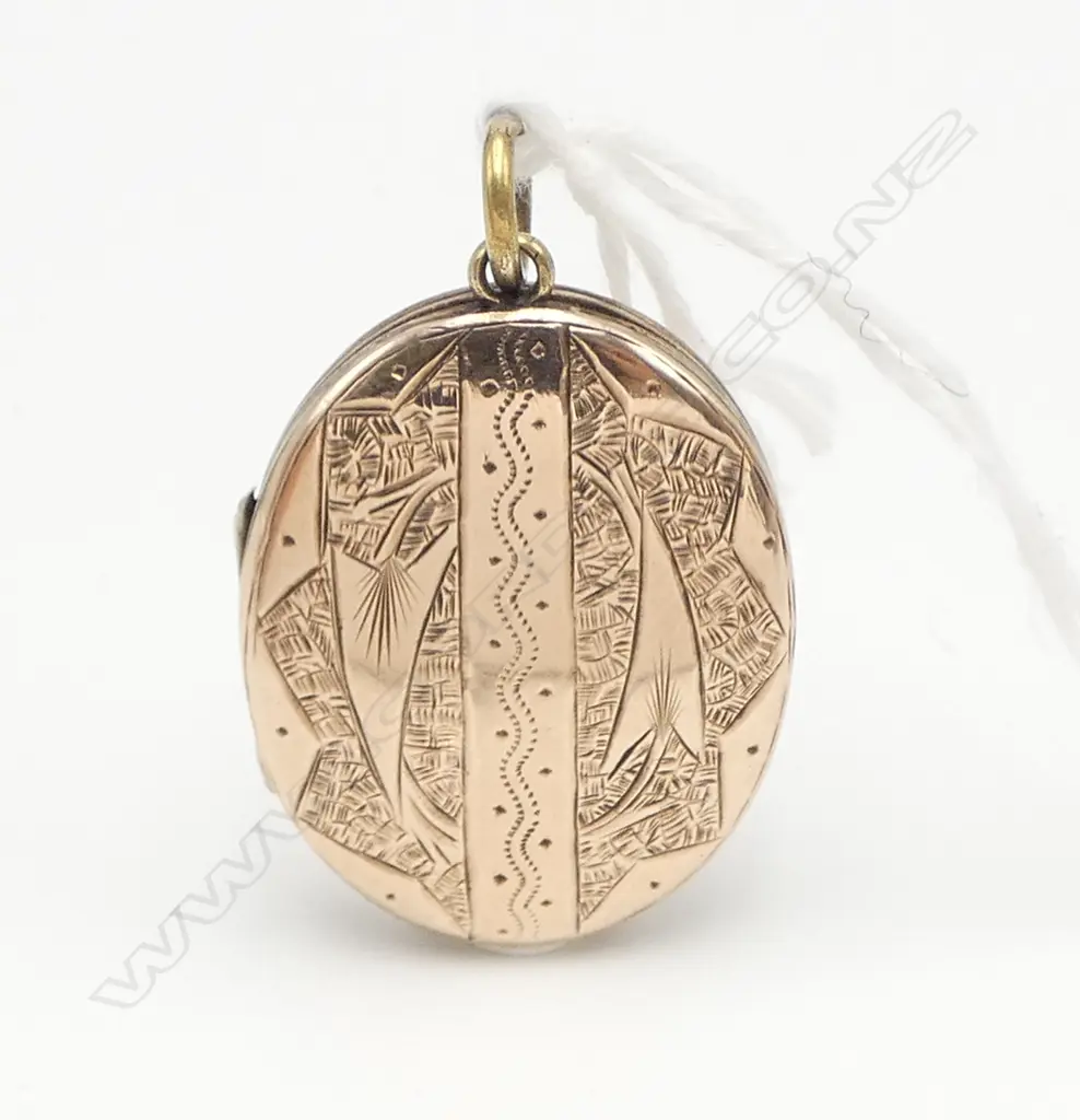 9CT ROSE GOLD FACED LOCKET 7.24gm Image 1++