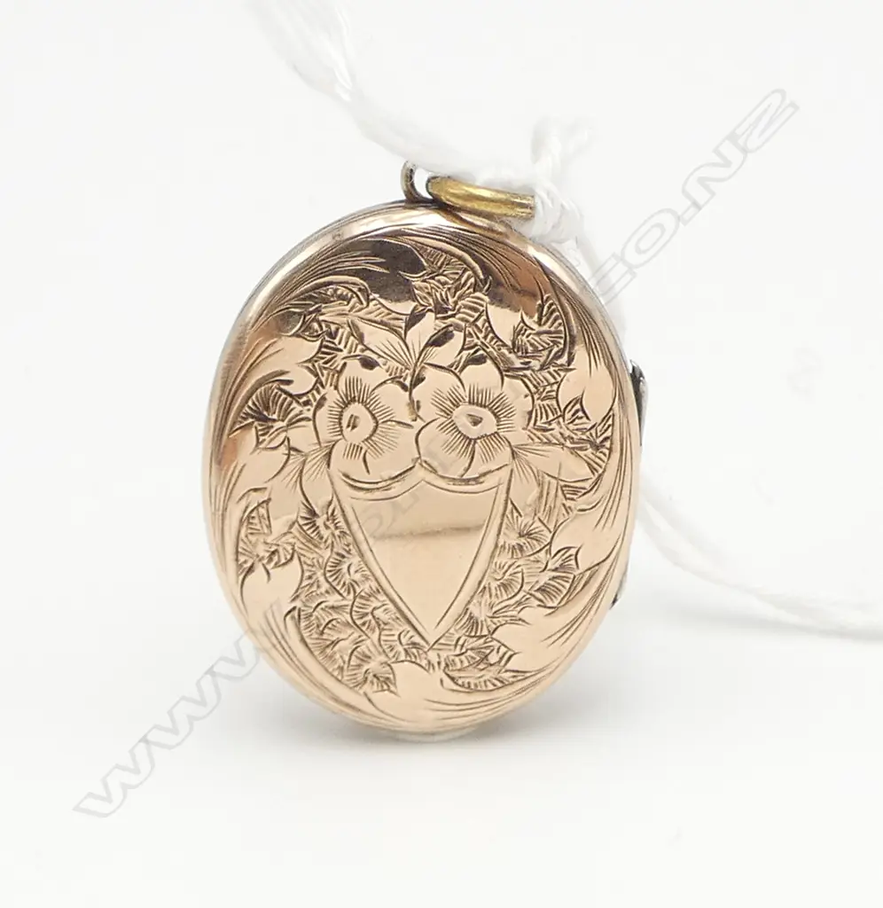 9CT ROSE GOLD FACED LOCKET 7.24gm Image 1++