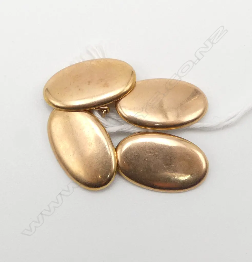 PR 9ct GOLD CUFF LINKS 2.70gms Image 1++