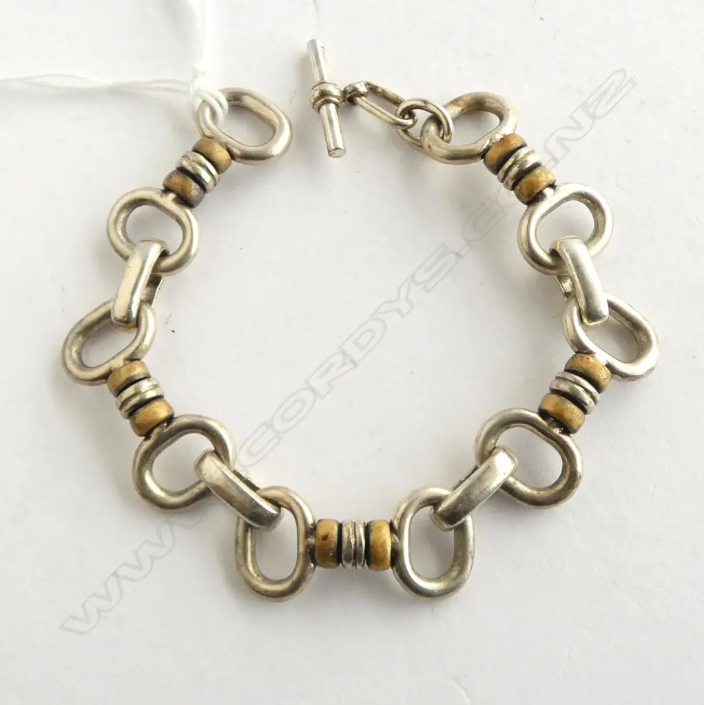 HEAVY SILVER AND BRASS BRACELET  Image 1++