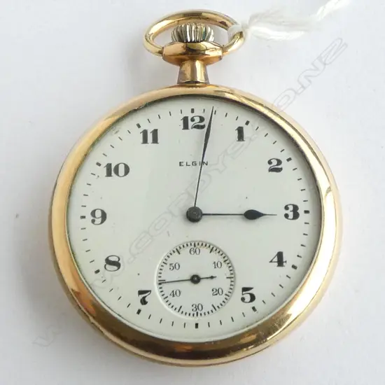 early 20thC ELGIN GOLD PLATE 25Yyrs POCKET WATCH open face running