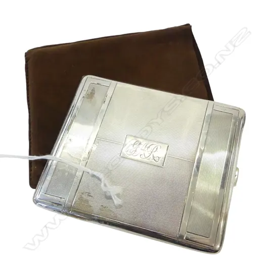 STG SILVER CIG. CASE, BIRMINGHAM 1940, 101gms 