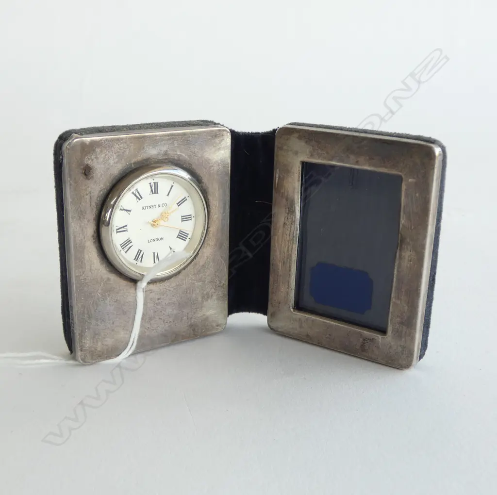STG SILVER CLOCK & PHOTO FRAME H.70mm, LONDON 1996 Image 1++