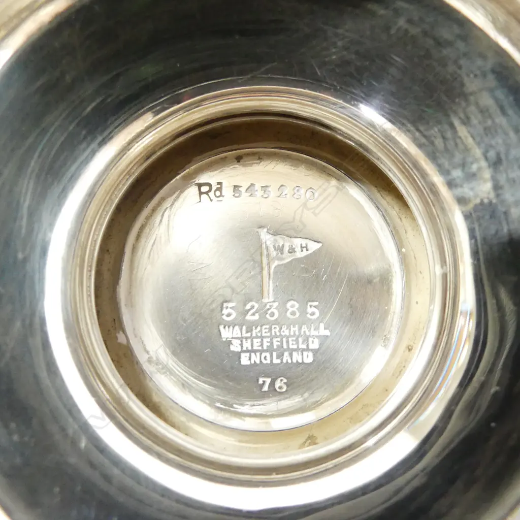 SHEFFIELD 1934 SILVER TROPHY CUP Art Deco flared stylish form. Engraved 'Khartoum Golf Club..'. Dia.155mm. 348gms Image 1++