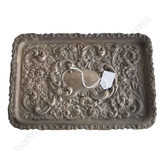 STG SILVER DISH, B'HAM 1901 200x290mm 342gms