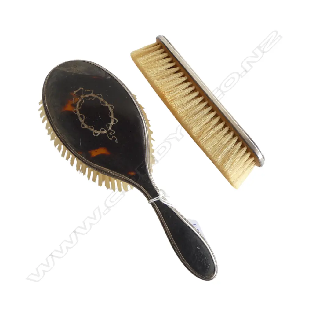 2 STG & TORTOISESHELL BRUSHES L.235mm Image 1++