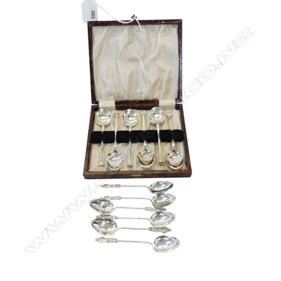 2 SETS OF STG SILVER SPOONS 113gms
